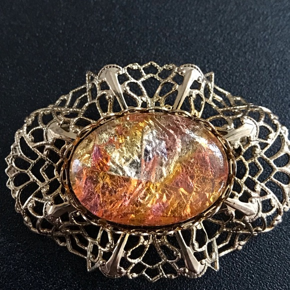 Fiery brooch/pin - Picture 2 of 3